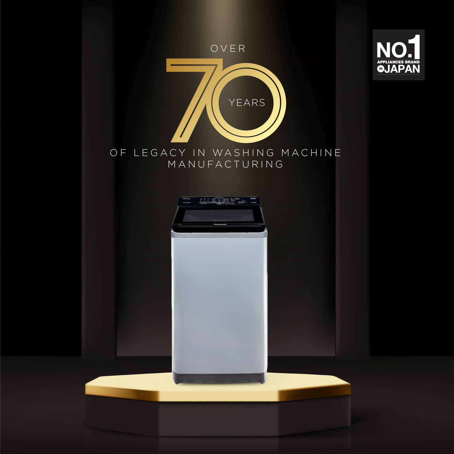 Image of Panasonic 7 kg Wi-Fi Enabled Smart Washing Machine Fully Automatic Top Load Silver