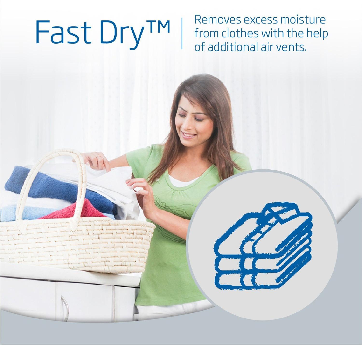 Image of Voltas Beko by A Tata Product 8 kg with Fast Dry, Double Waterfall, 5 Wing Pulsator Semi Automatic Top Load Washing Machine Blue, White