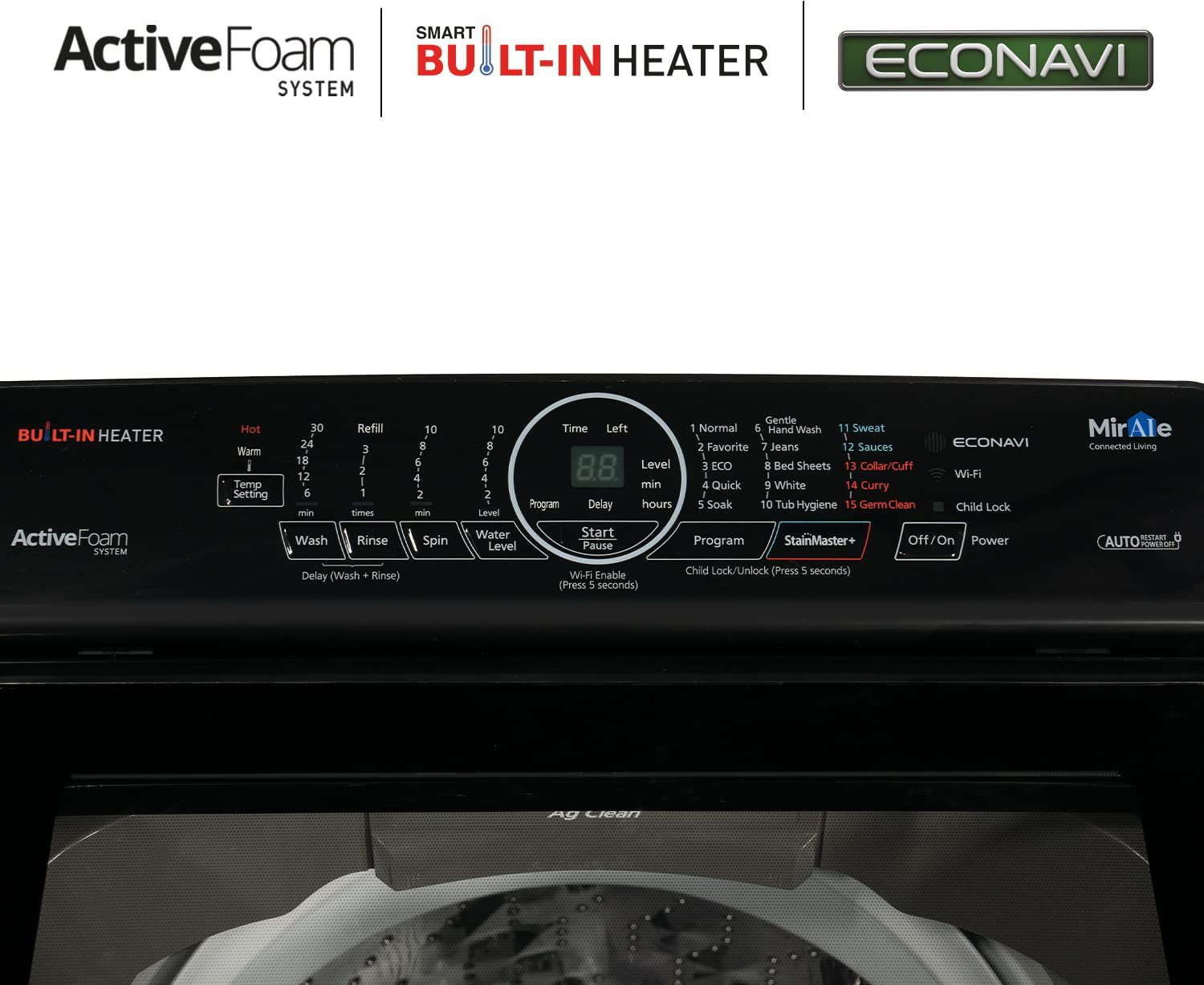 Image of Panasonic 8 kg with Wi-Fi Enabled Fully Automatic Top Load Washing Machine with In-built Heater Grey