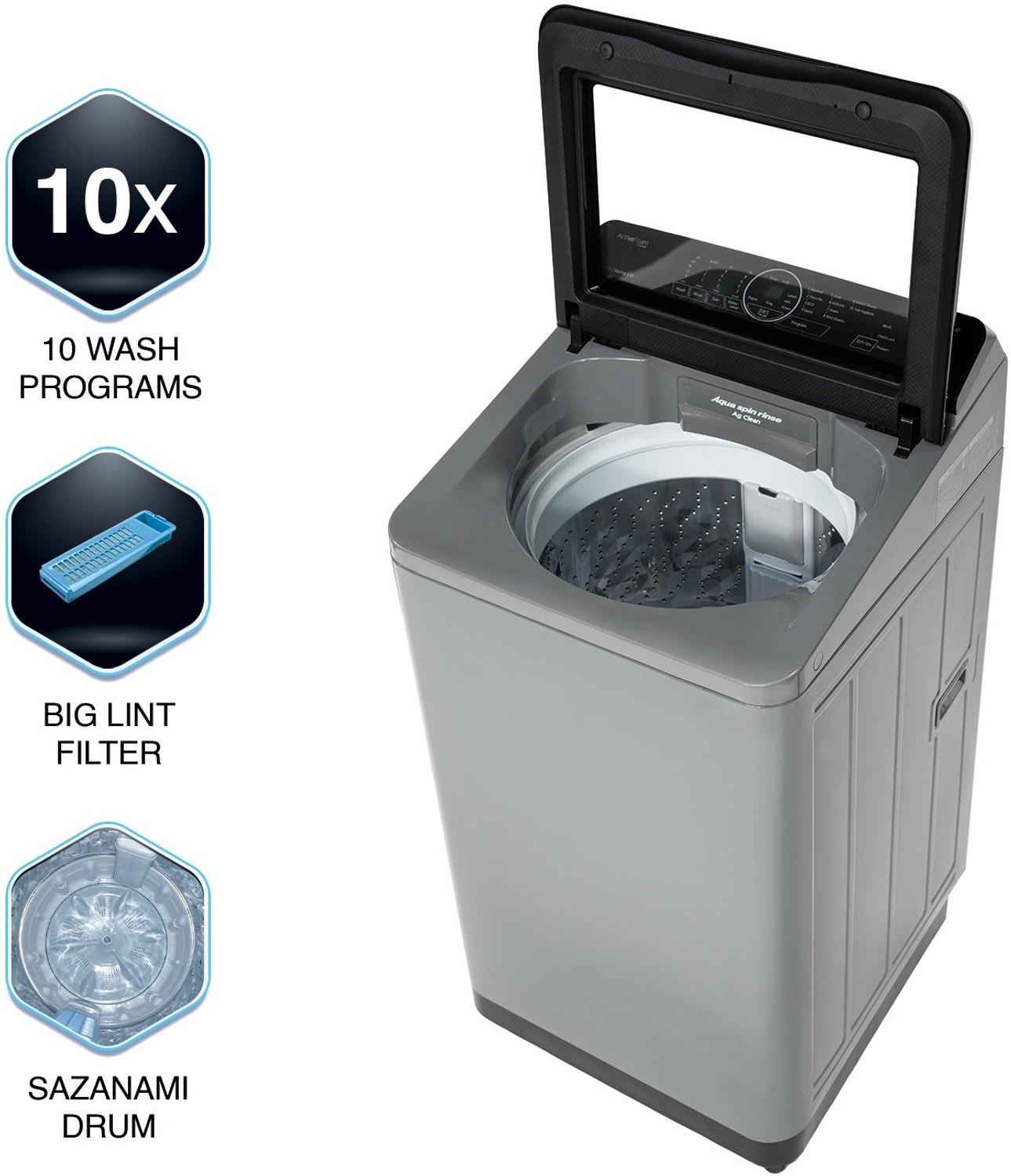 Image of Panasonic 6.5 kg Wi-Fi EnabledSmart Washing Machine Fully Automatic Top Load Grey
