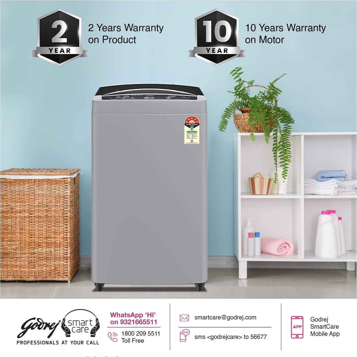 Image of Godrej 7 kg 5 Star With Tidal Wash Technology Washing Machine Fully Automatic Top Load Grey