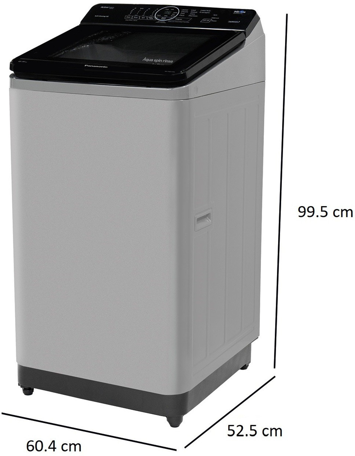 Image of Panasonic 6.5 kg Wi-Fi EnabledSmart Washing Machine Fully Automatic Top Load Grey