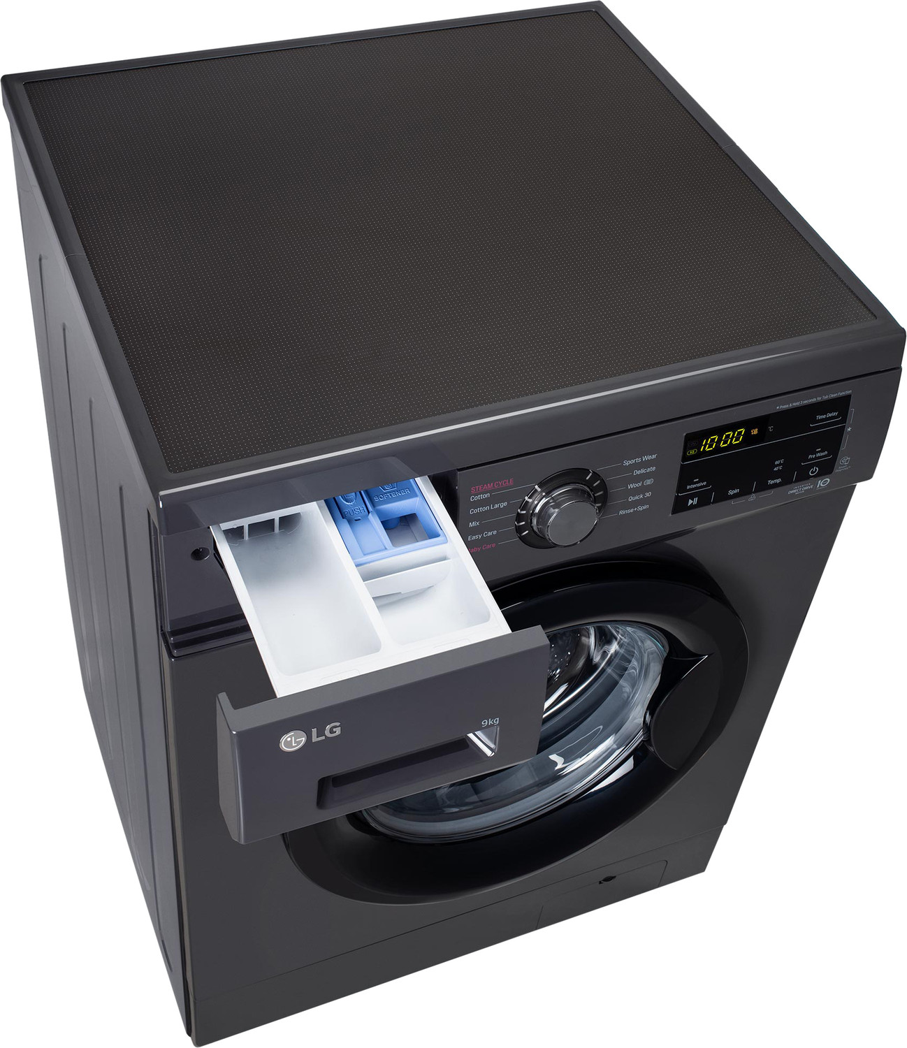 Image of LG 9 kg 5 Star with Steam, Inverter Direct Drive, 6 Motion Direct Drive, Touch Panel and 1400 RPM Fully Automatic Front Load Washing Machine with In-built Heater Black