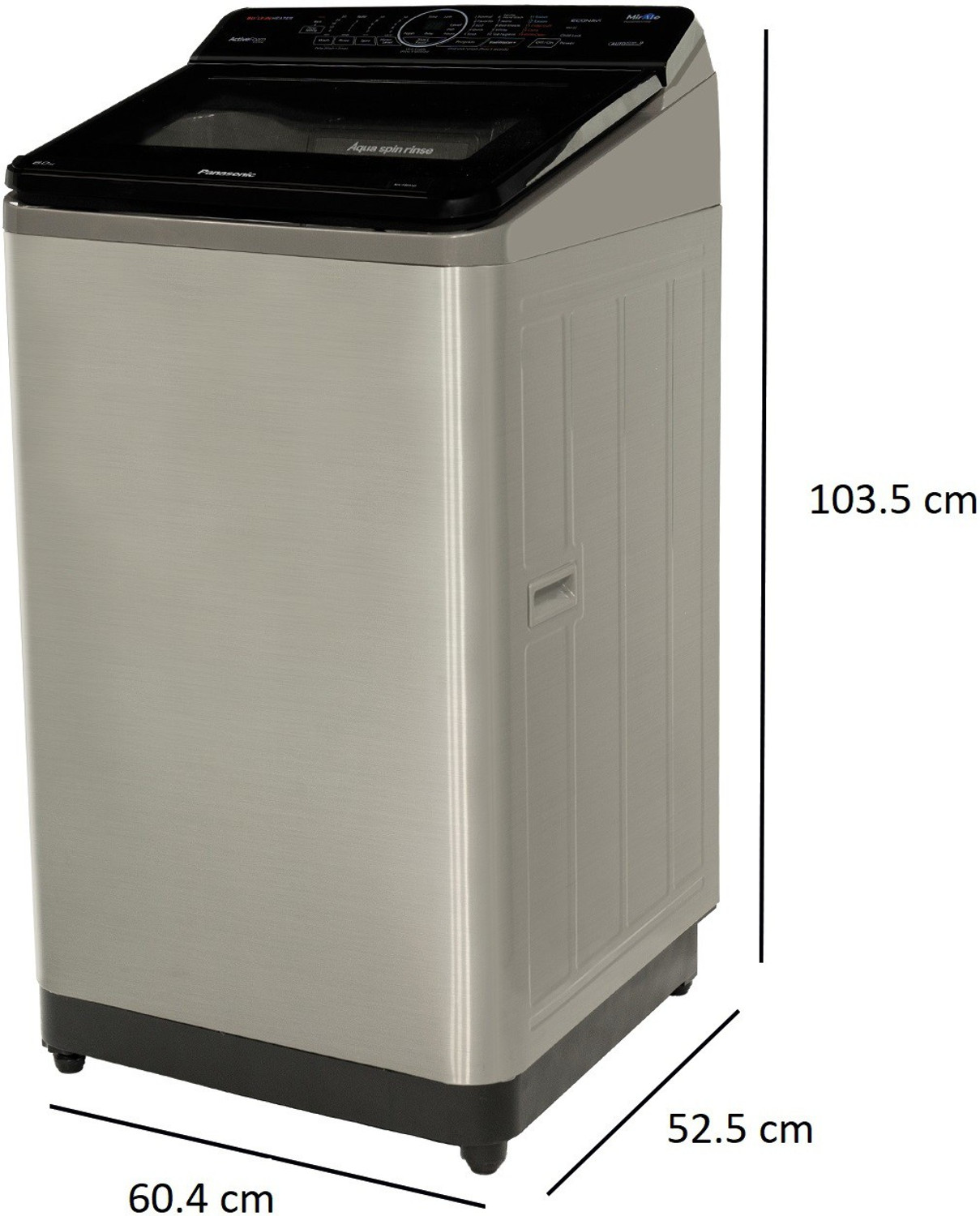 Image of Panasonic 8 kg Wi-Fi EnabledSmart Washing Machine Fully Automatic Top Load with In-built Heater Grey