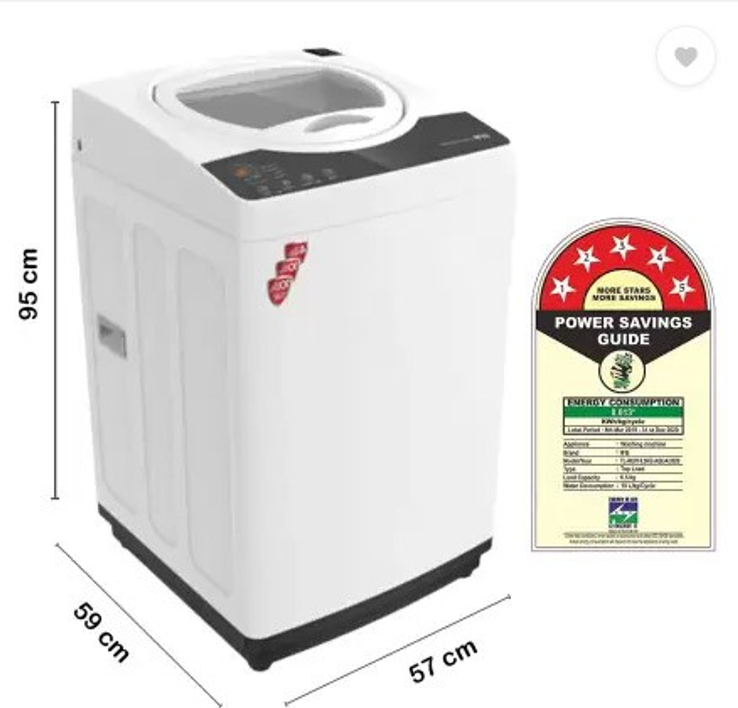 Image of IFB 7 kg 5 Star Aqua Conserve Hard Water Wash, Smart Sense Fully Automatic Top Load Washing Machine Grey, White
