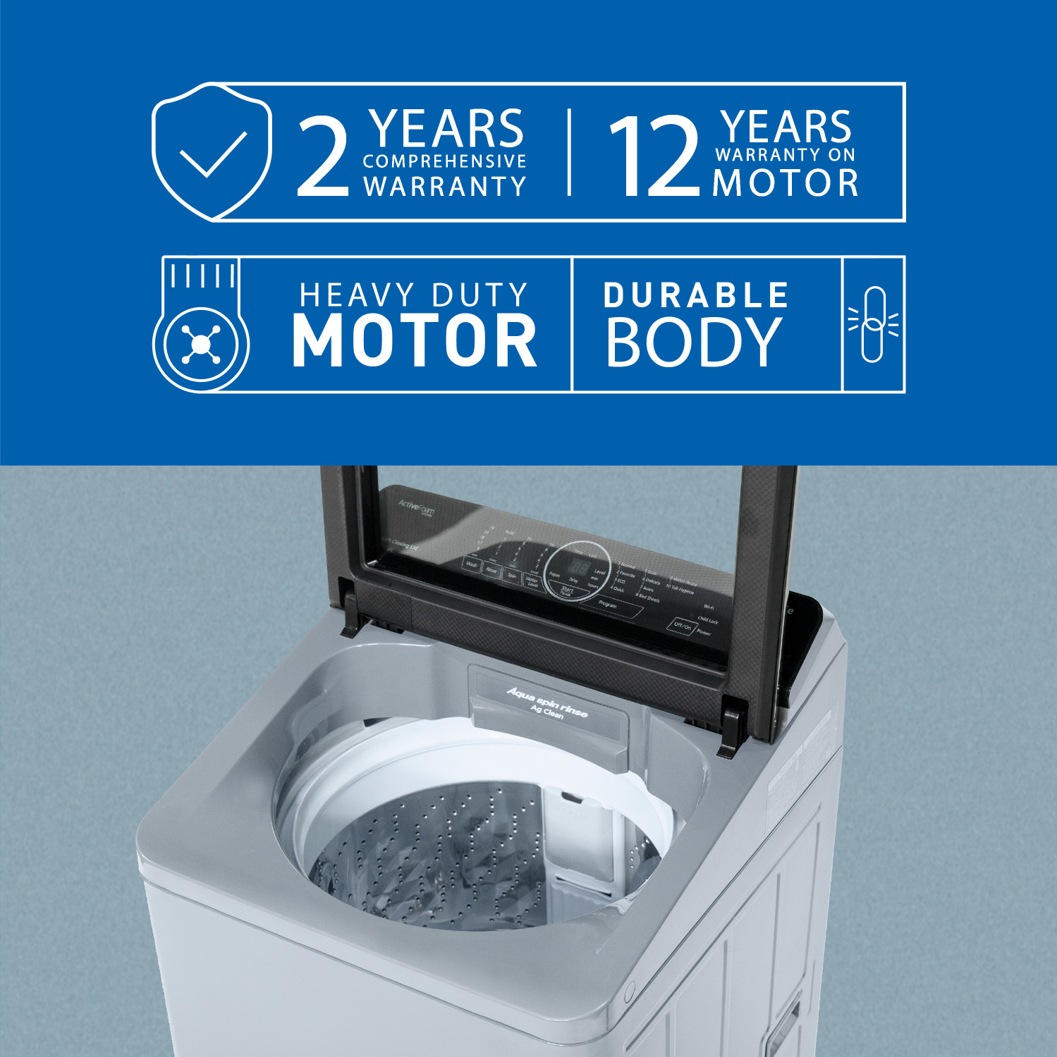 Image of Panasonic 7 kg Wi-Fi Enabled Smart Washing Machine Fully Automatic Top Load Silver