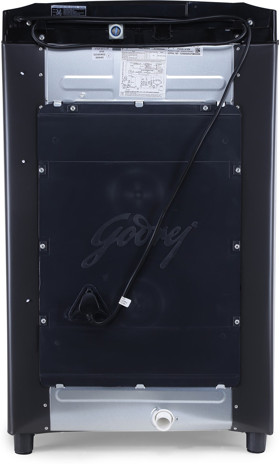 Image of Godrej 6 kg 5 Star with i-Wash technology Washing Machine Fully Automatic Top Load Black, Grey