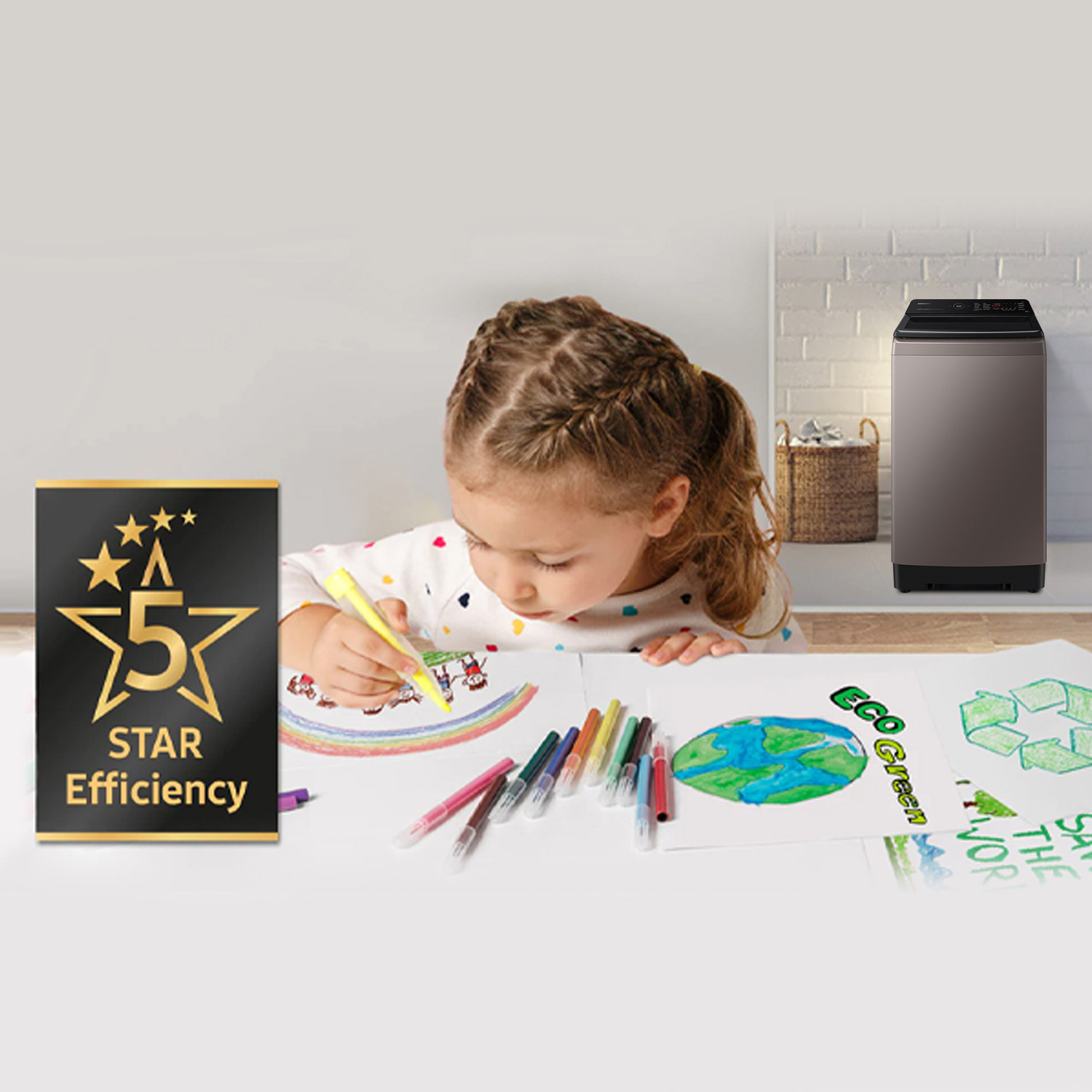 Image of Samsung 10 kg with Wi-Fi Enabled Fully Automatic Top Load Washing Machine Brown