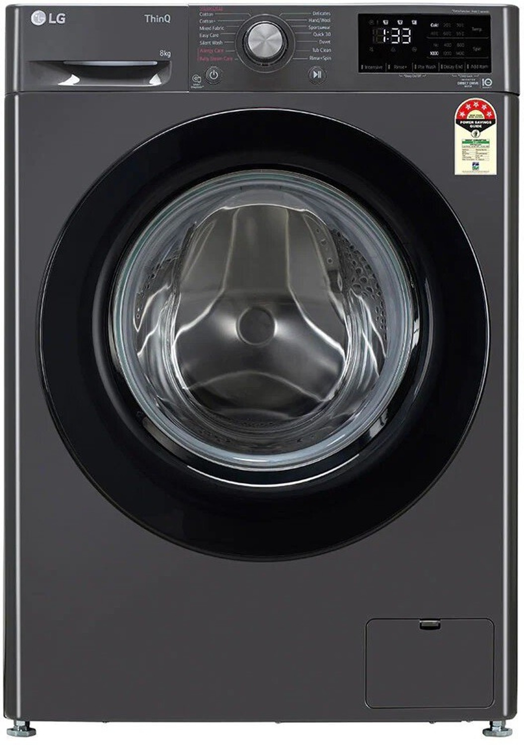 Image of LG 8 kg AI Direct Drive Technology Fully Automatic Front Load Washing Machine Black (FHV1408Z2M)