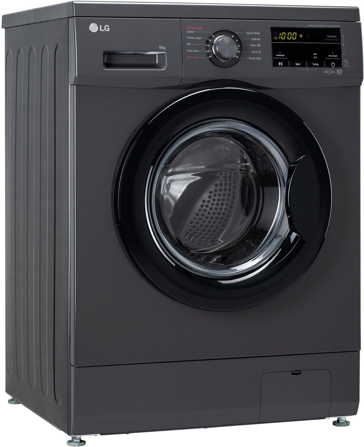 Image of LG 9 kg 5 Star with Steam, Inverter Direct Drive, 6 Motion Direct Drive, Touch Panel and 1400 RPM Fully Automatic Front Load Washing Machine with In-built Heater Black