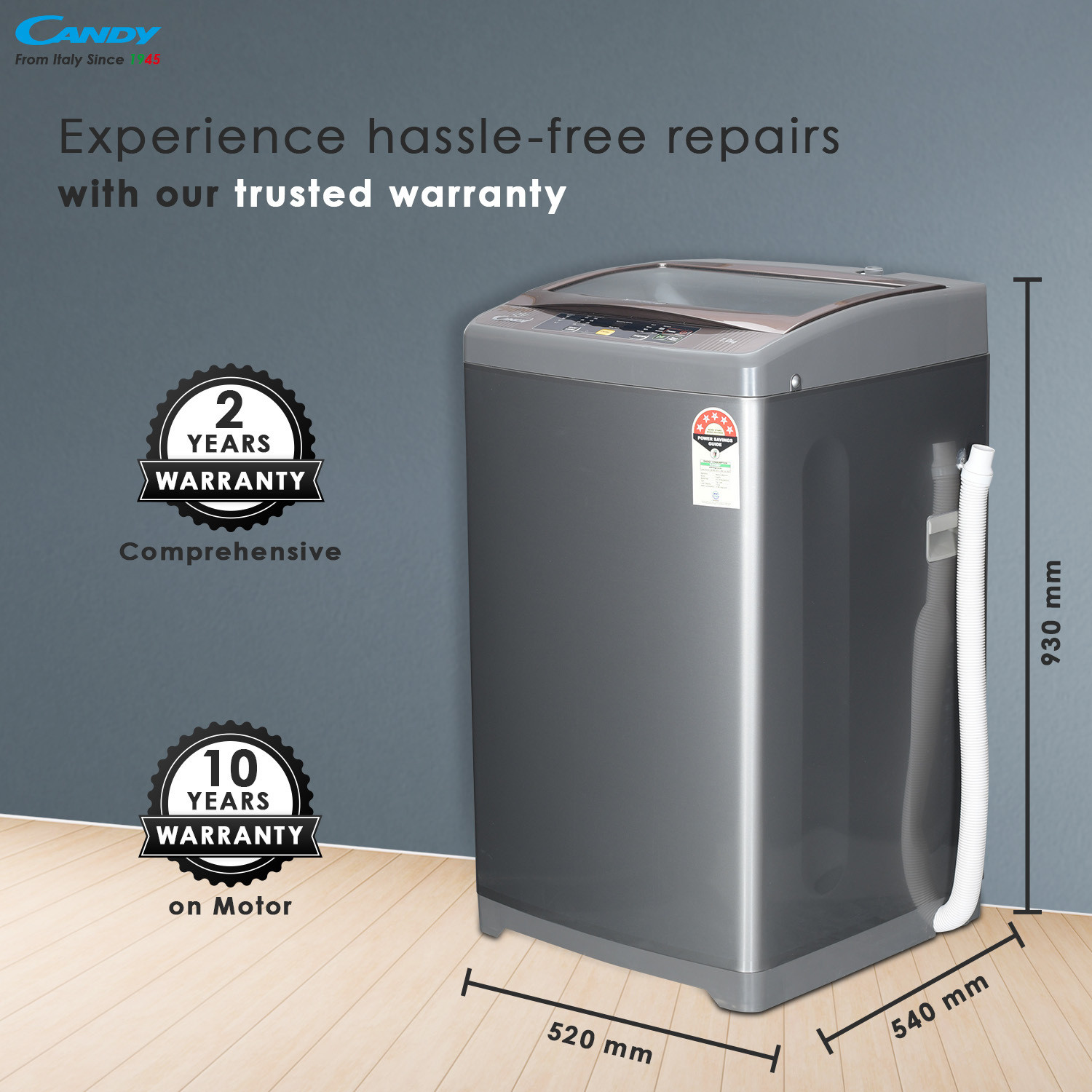 Image of CANDY 7 kg Fully Automatic Top Load Washing Machine Grey