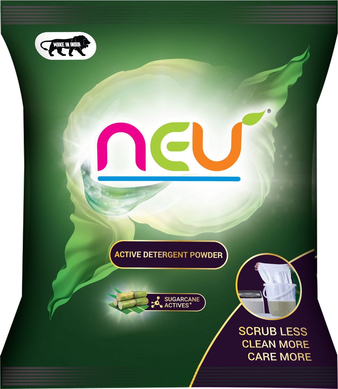 Image of NEU Active detergent 3kg Detergent Powder (Lemon) (3 kg)