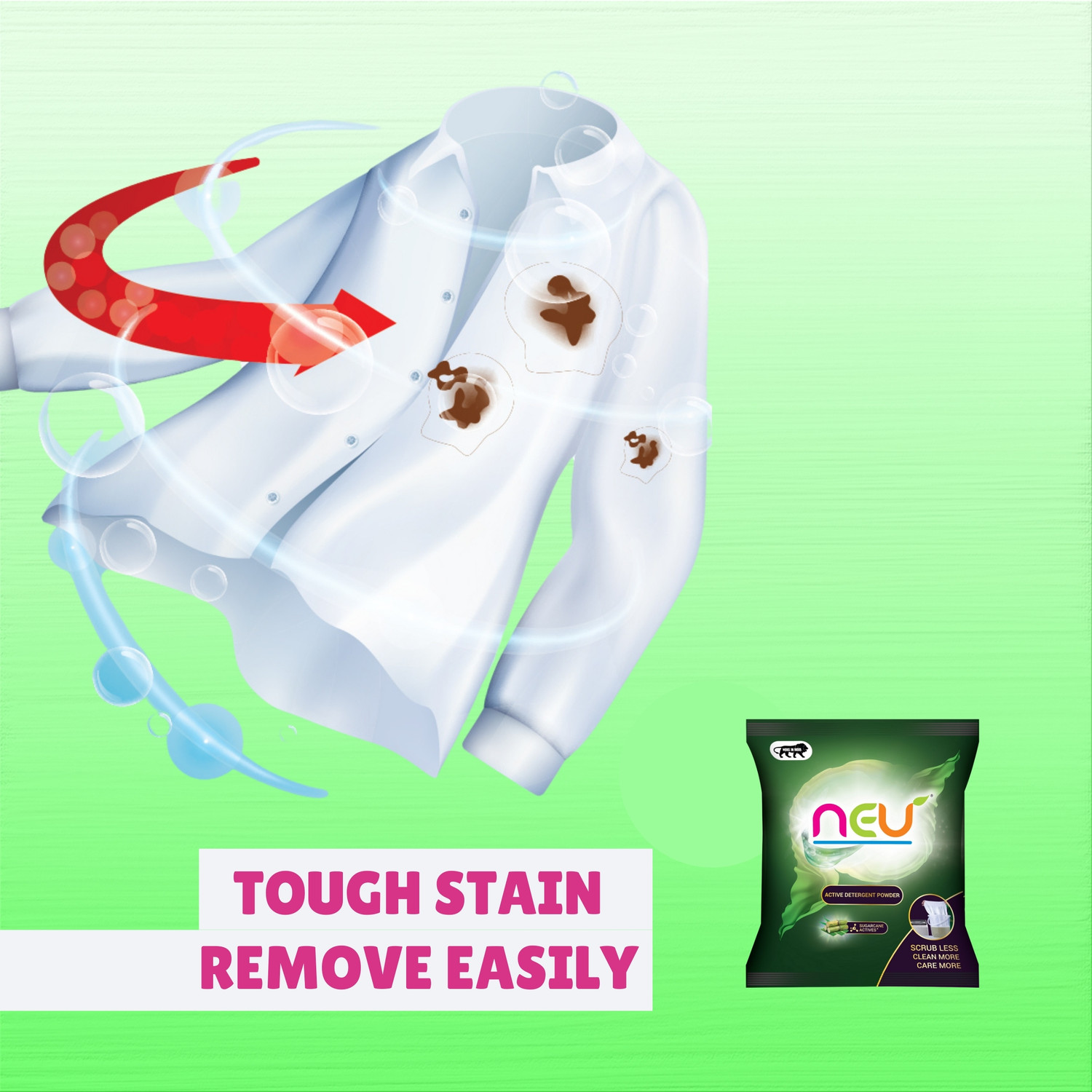 Image of NEU Active detergent 3kg Detergent Powder (Lemon) (3 kg)