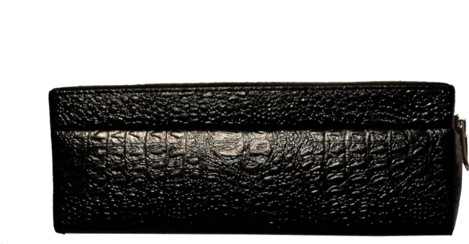 Image of WATCHHUT Stylish Black croco watch case /box /organiser for 12 watches Watch Box (Black, Holds 12 Watches)