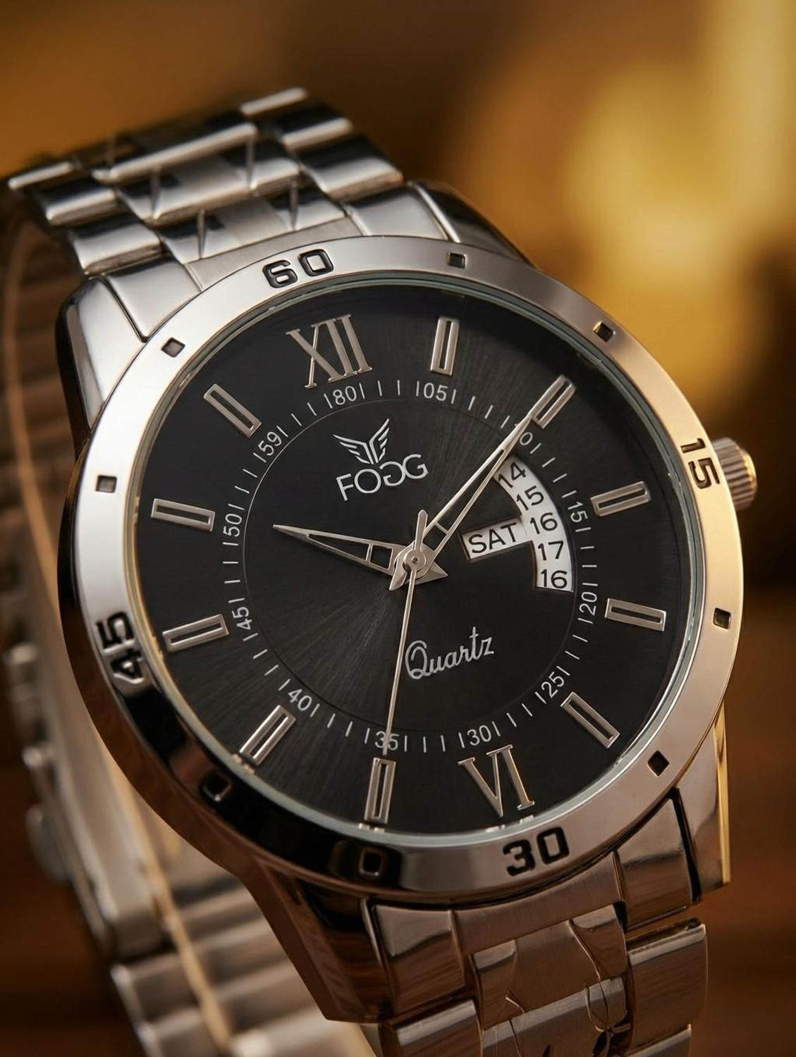 2047-BK Day and Date Analog Watch  - For Men