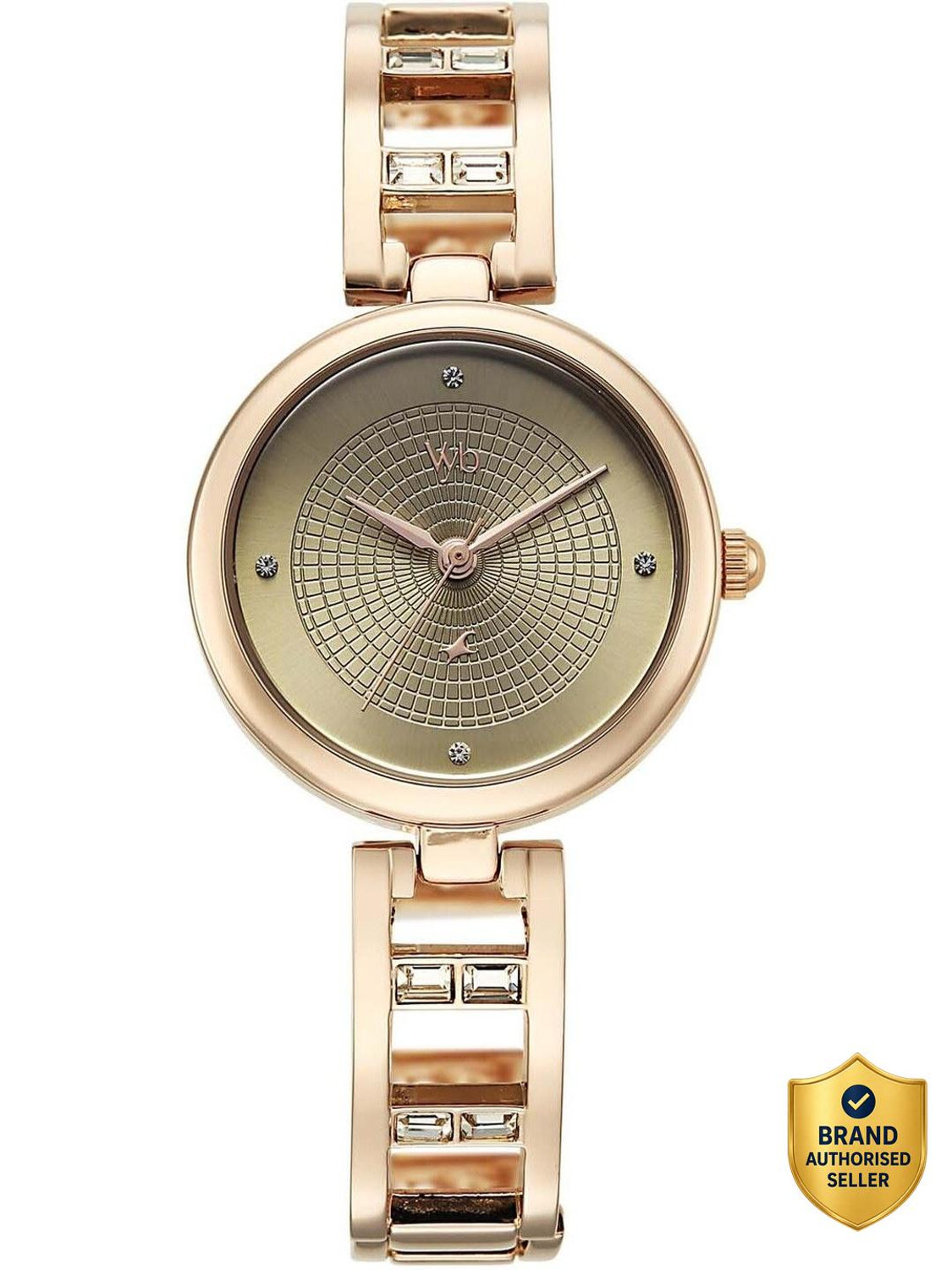 Image of Fastrack Vyb Seeker Quartz Lilac Dial Silver Alloy Strap Analog Watch - For Women FV60134SM01W