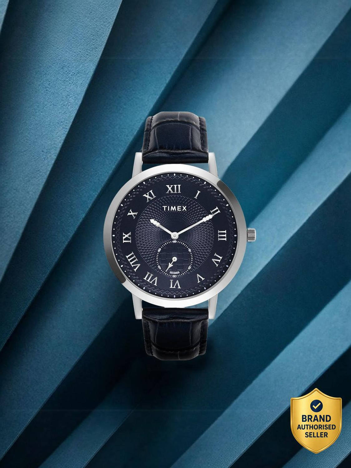 TIMEX 2Hands, Small Second Blue Dial Analog Watch - For Men