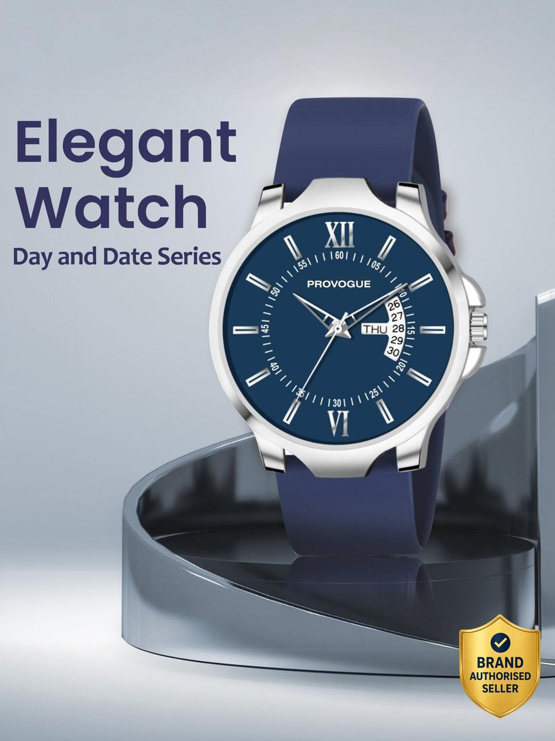PROVOGUE PG-2013 Trending Day & Date Series Silicone Belt for Boy Analog Watch - For Men