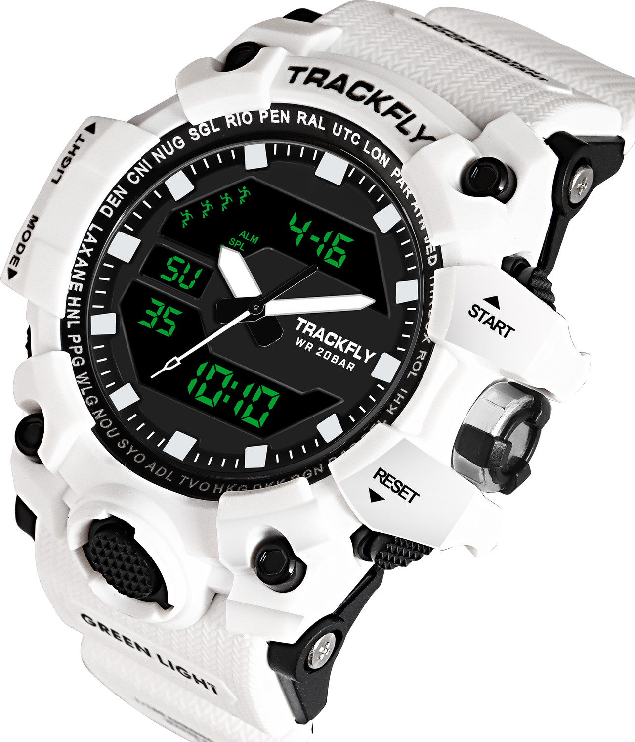 Image of TrackFly 1005 WHITE 1005 Analog-Digital Watch - For Men
