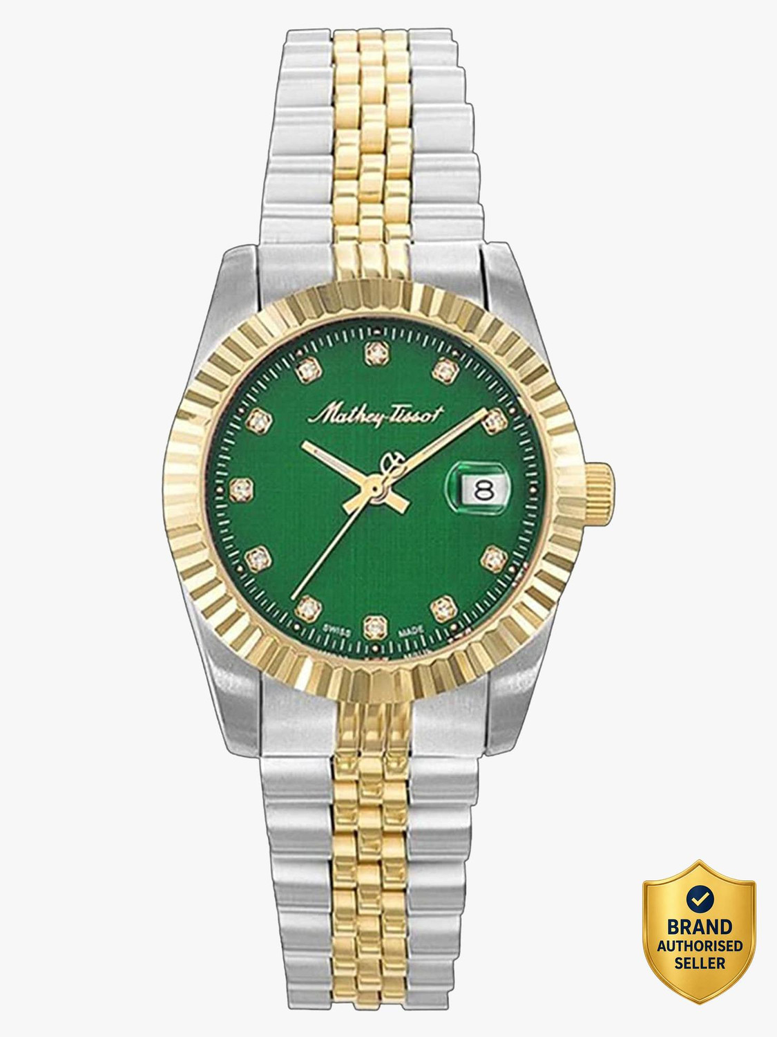 Mathey-Tissot D810BV Swiss Made Quartz Green Dial Analog Watch - For W