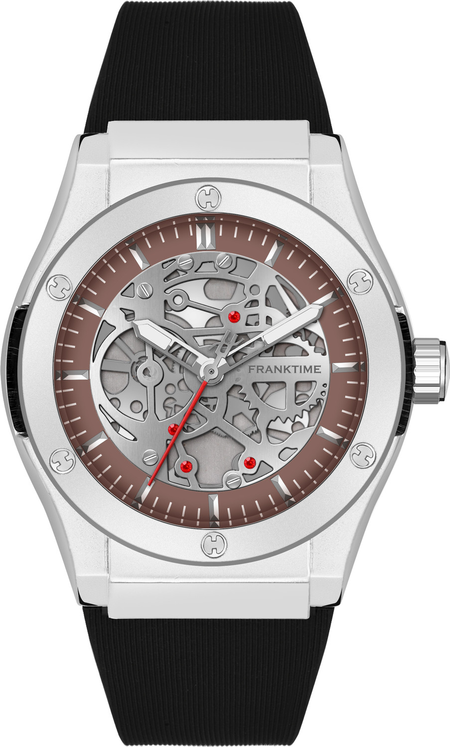Image of Alix automatic flying wheel tourbillon with date day working silver gold professional Analog Watch - For Men AL2907 Tourbillion