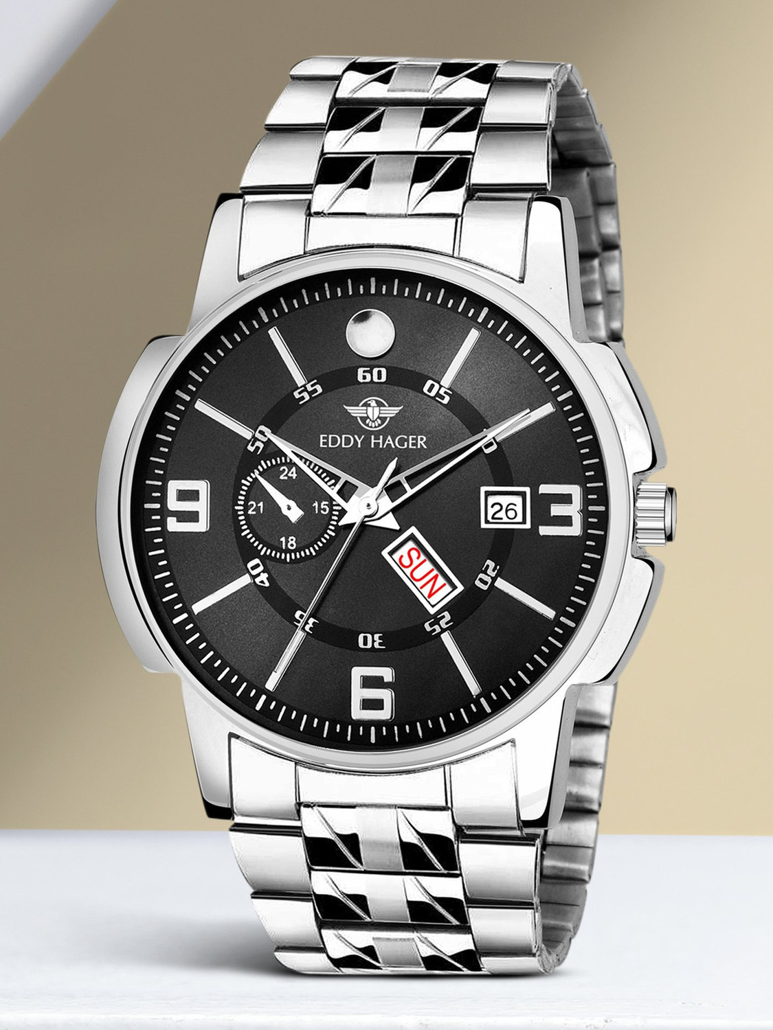 Eddy Hager Black Day Date Analog Watch for Men – ₹270
