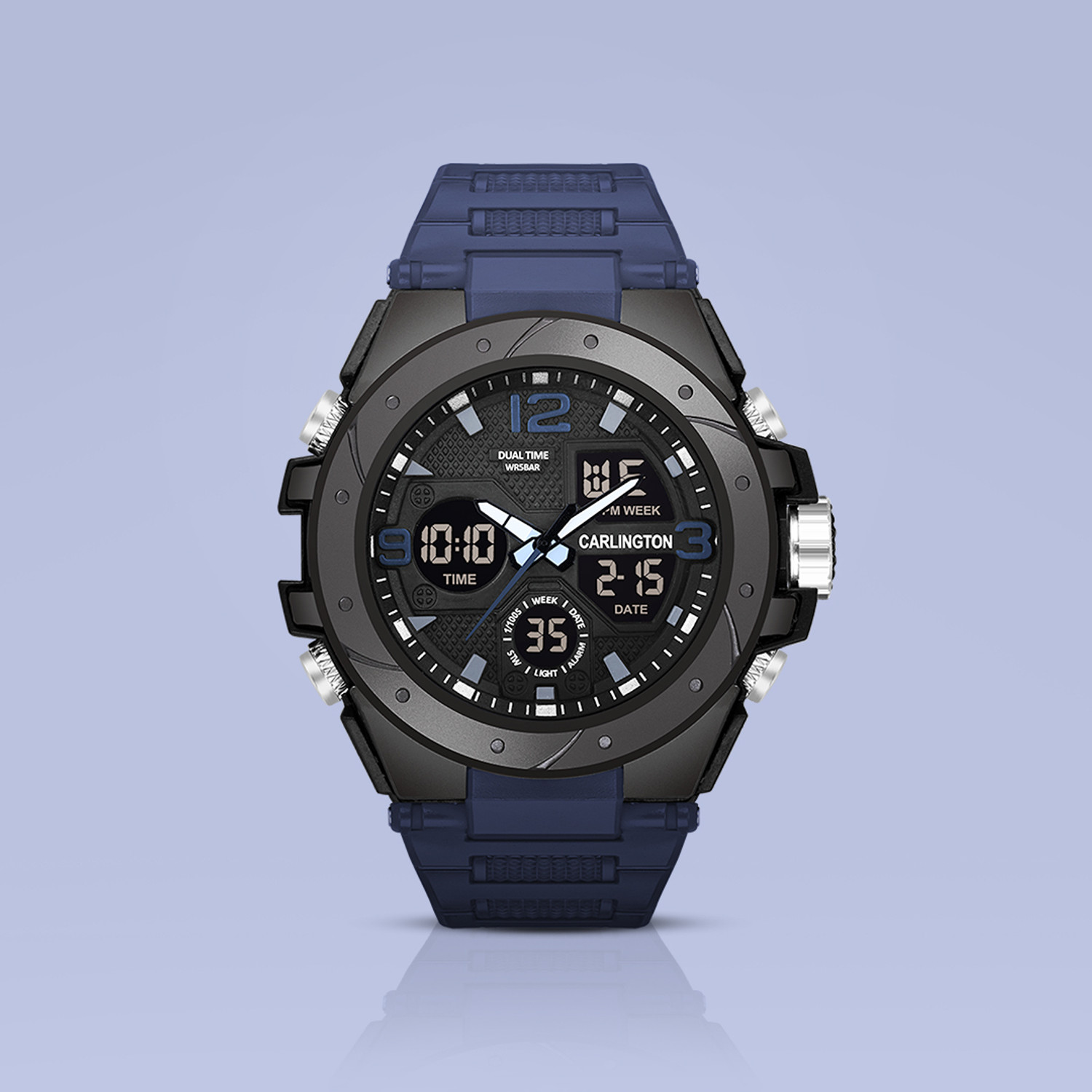 Carlington CT 9105 Blue Endurance Series Analog-Digital Watch - For Me