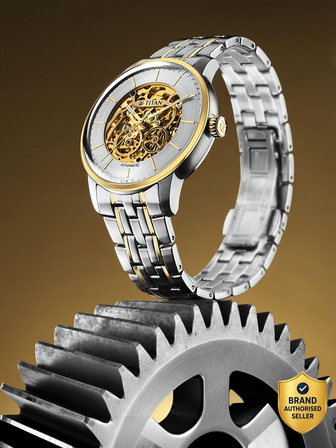 Titan Golden Heart Titan Automatic Analog Watch - For Men