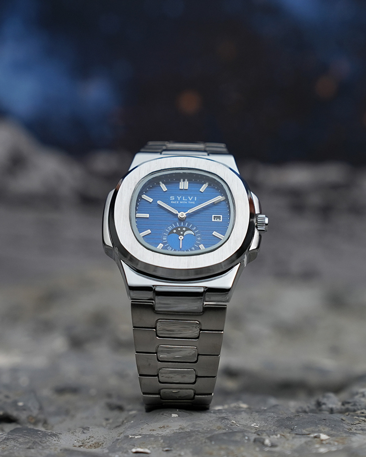 Image of Sylvi Analog Watch - For Men Analog Silver Stainless Steel Strap Watch for Men