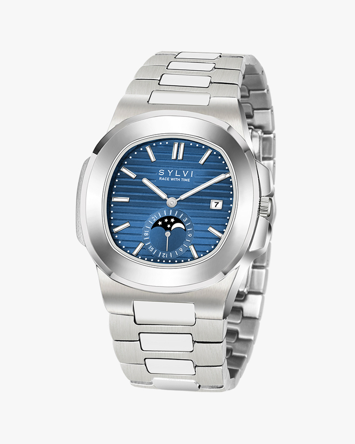 Image of Sylvi Analog Watch - For Men Analog Silver Stainless Steel Strap Watch for Men