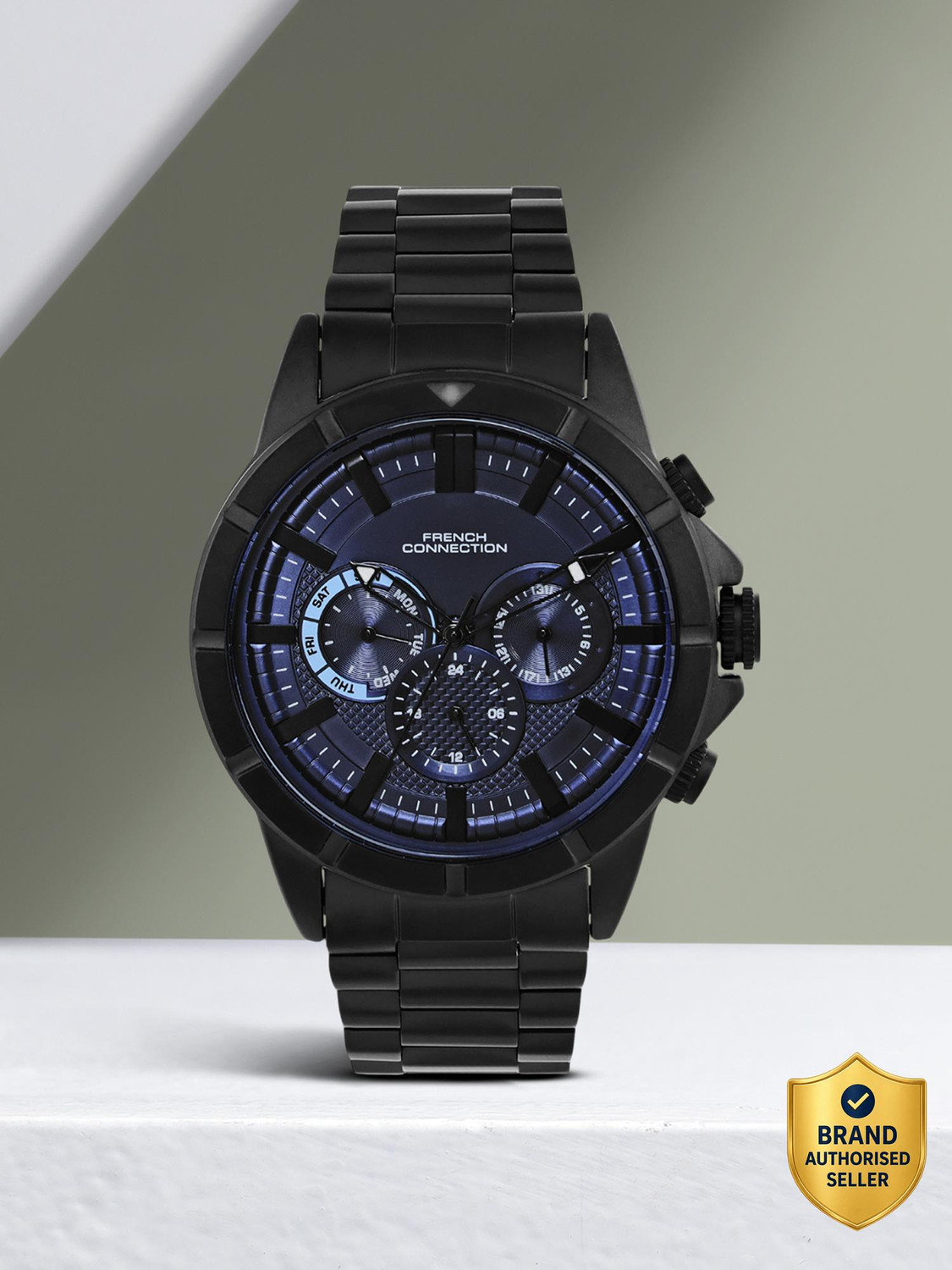 French Connection Sunray Dial Turbo Analog Watch - For Men