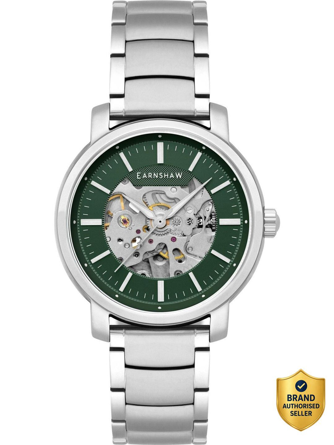Earnshaw ES-8297-11 New Holland Skeleton Automatic Analog Watch - For 