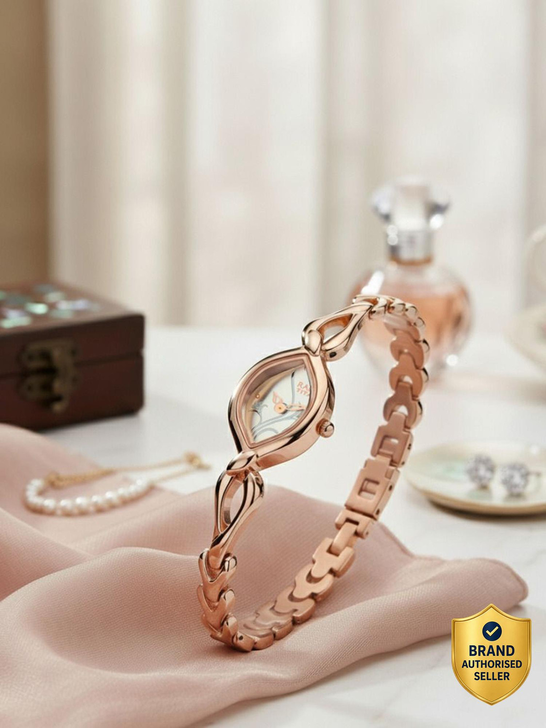 NN2455WM01 Raga Rose Gold Analog Watch  - For Women
