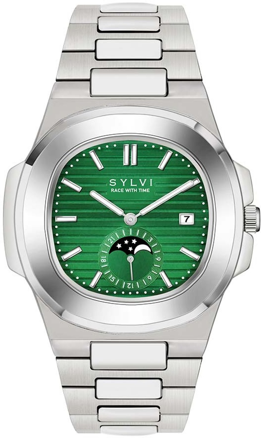 Image of Sylvi Analog Watch - For Men Analog Silver Stainless Steel Strap Watch for Men