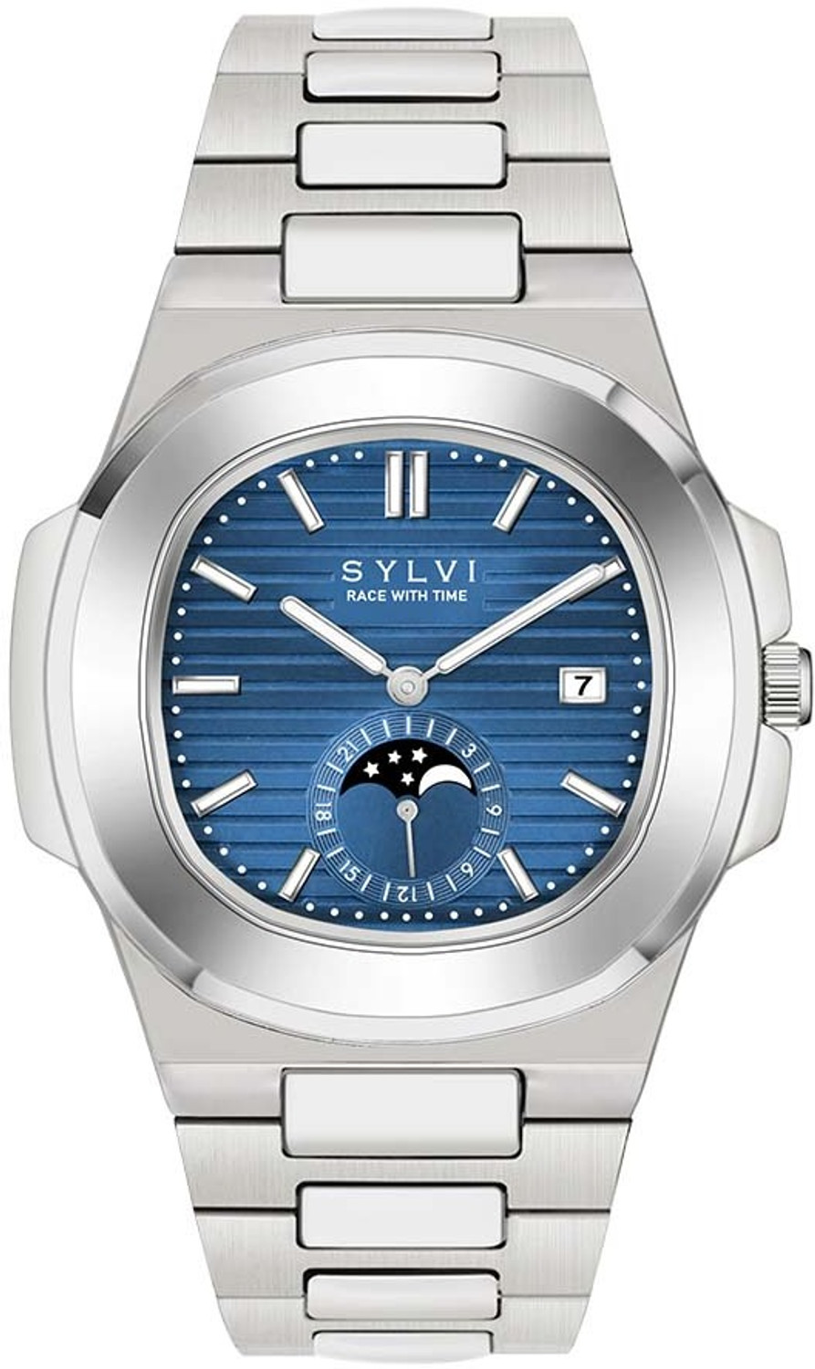 Image of Sylvi Analog Watch - For Men Analog Silver Stainless Steel Strap Watch for Men