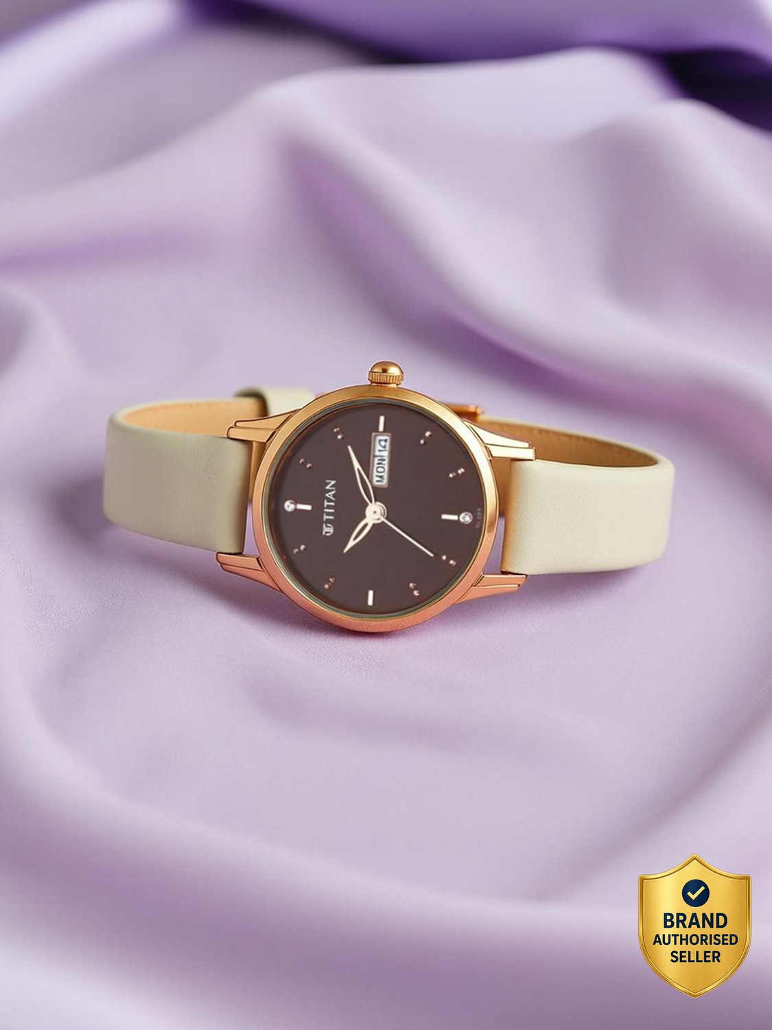 Image of Fastrack Vyb Seeker Quartz Lilac Dial Silver Alloy Strap Analog Watch - For Women FV60134SM01W