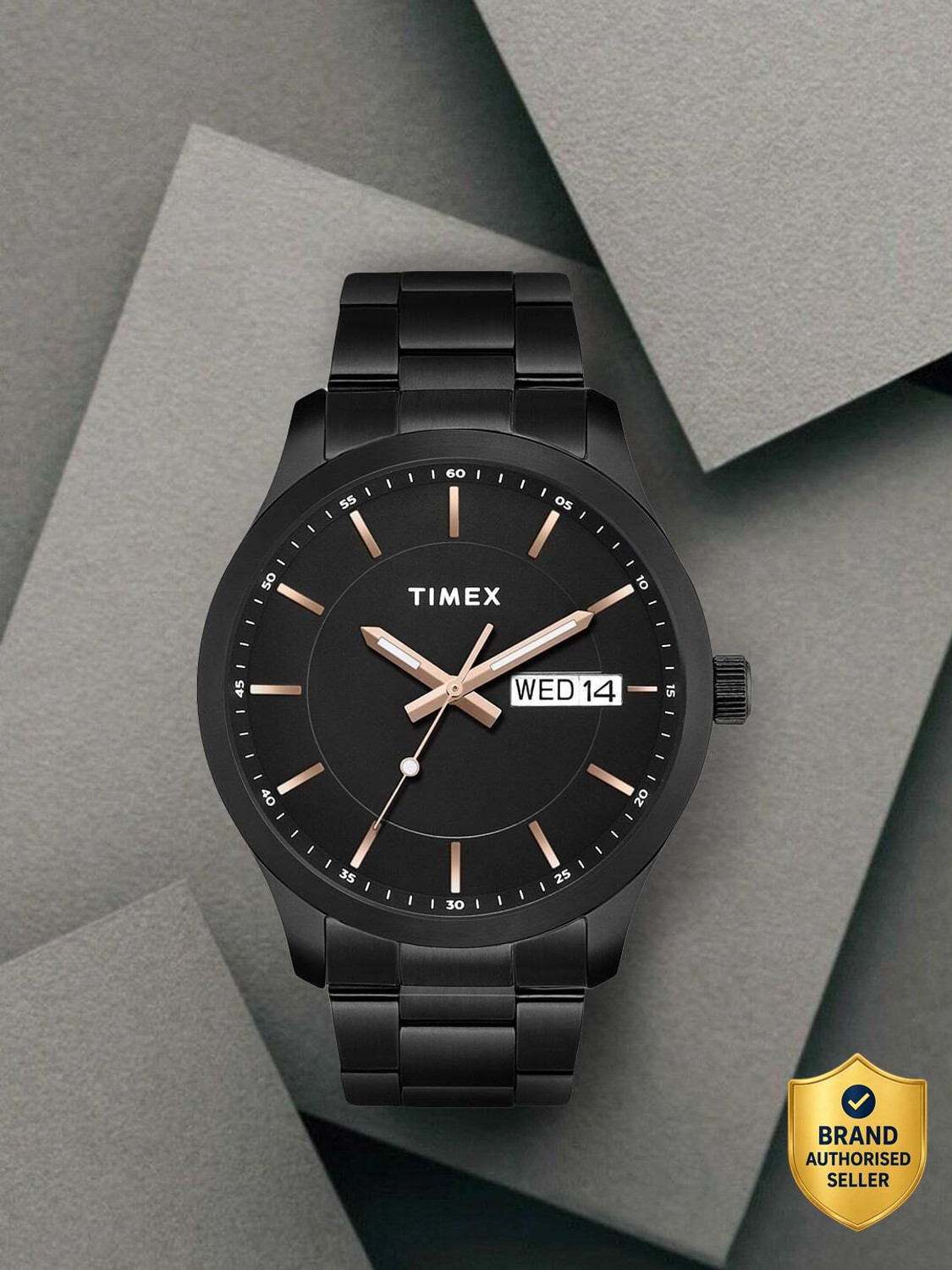 TIMEX Day-Date, Black Dial Analog Watch - For Men