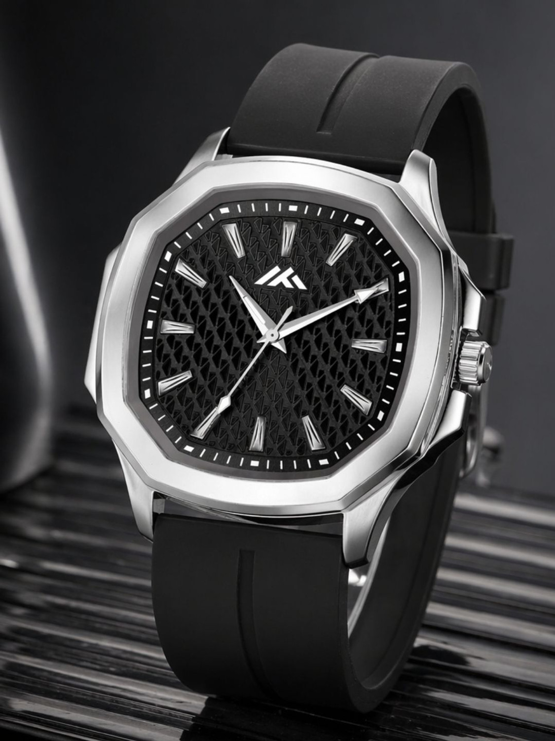 Image of Sylvi Analog Watch - For Men Automatic Black Stainless Steel Strap Watch for Men