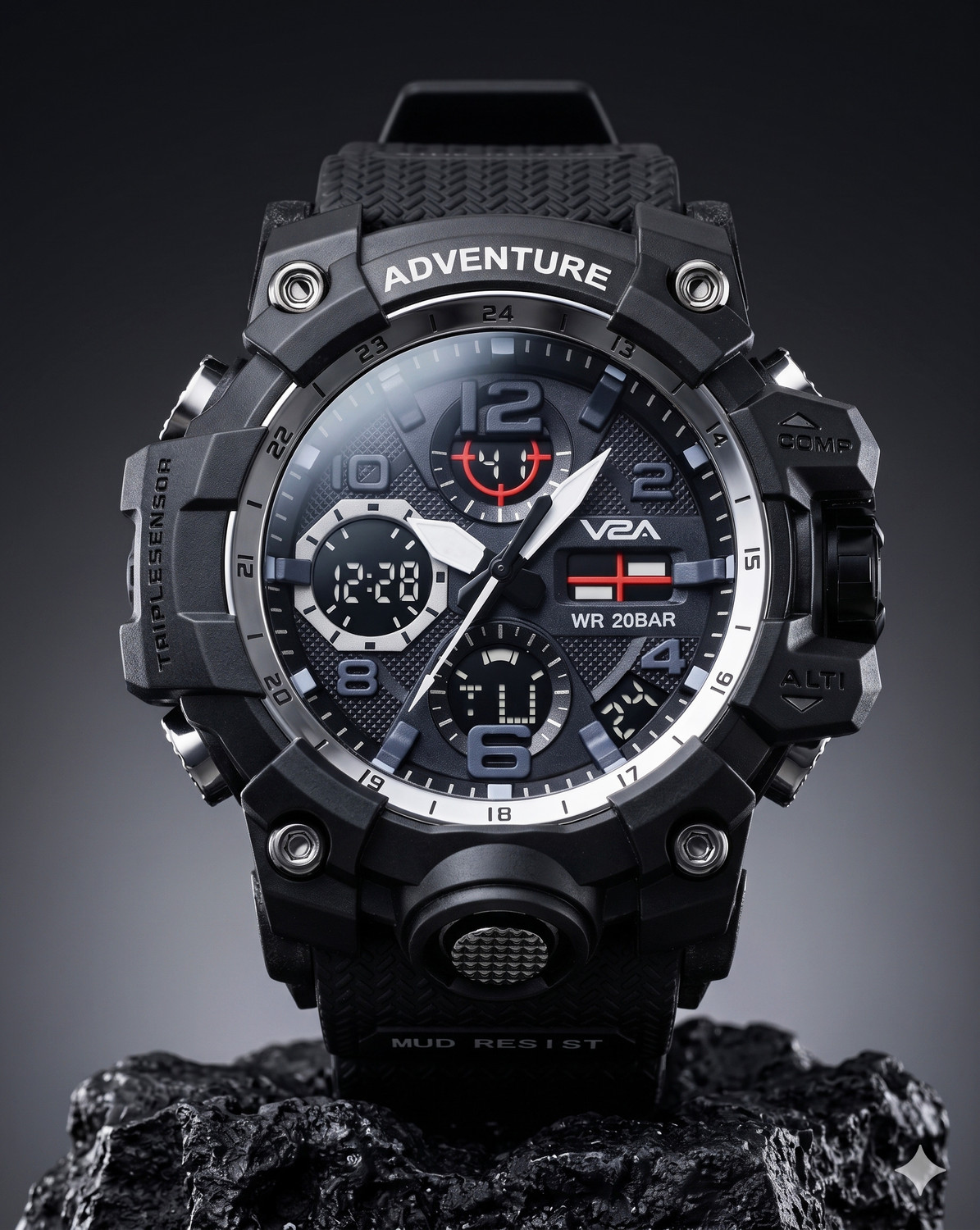 Trendy Casual Sports Military Shock-Resistant Unique Best Selling Waterproof Analog-Digital Watch  - For Men