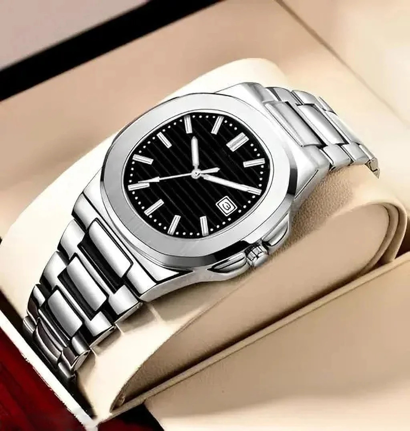 Image of Sylvi Analog Watch - For Men Analog Silver Stainless Steel Strap Watch for Men