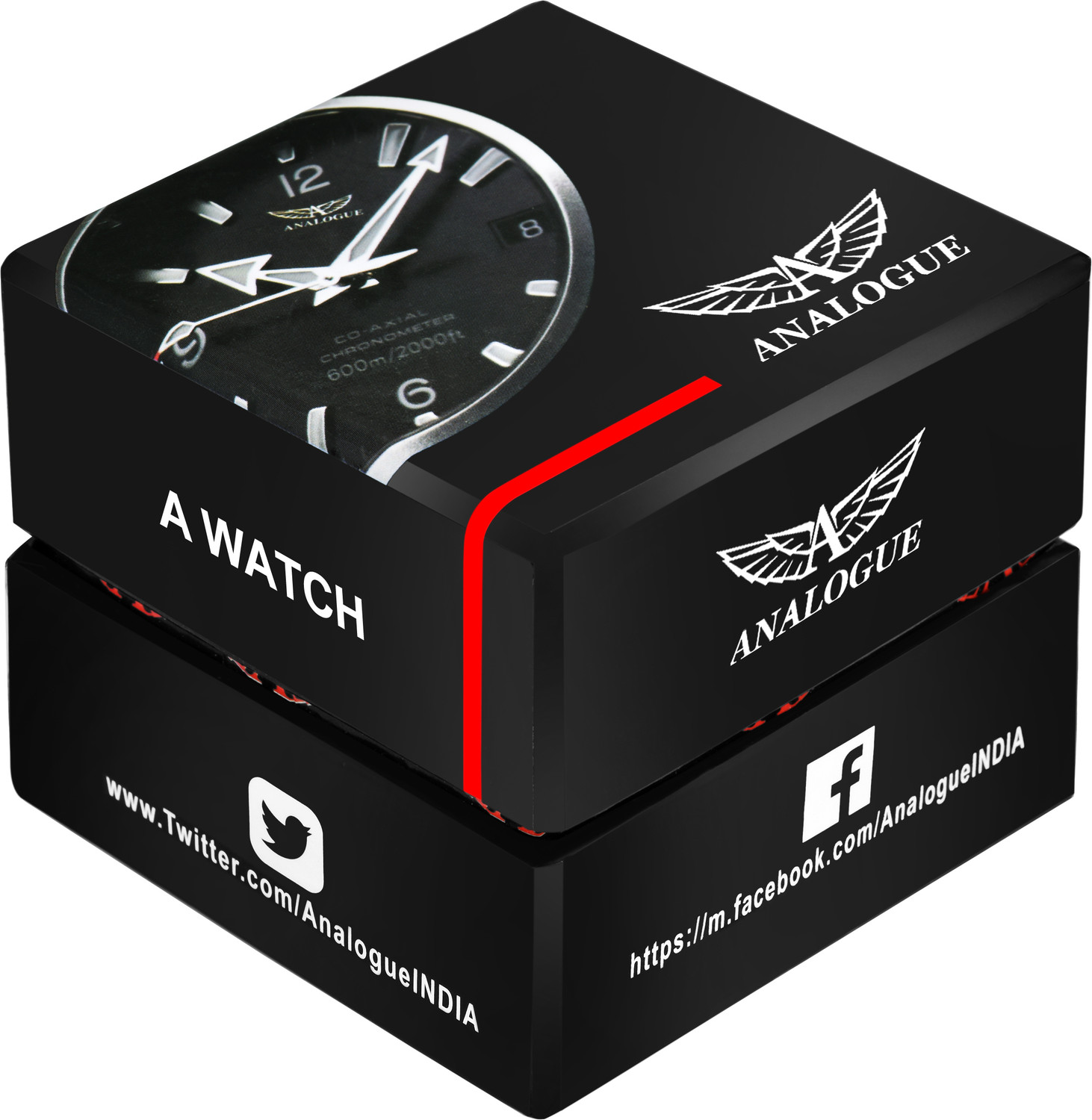 Image of ANALOGUE Midnight Black Dial and Caramel Brown Synthetic Leather Wrinkle-Free Strap Midnight Black Dial and Caramel Brown Synthetic Leather Wrinkle-Free Strap Analog Watch - For Men