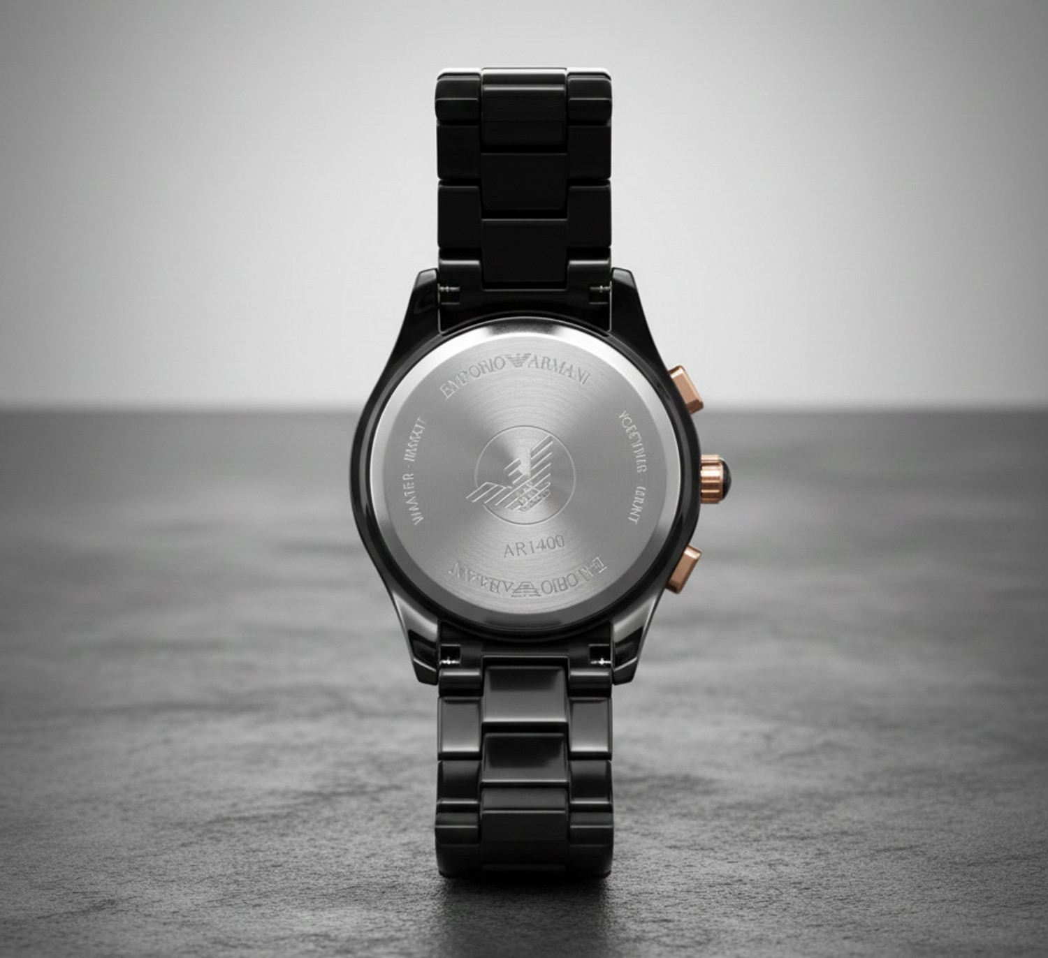Image of FLORED Black Ceramic Analog Analog Watch - For Men BLACK AR1400