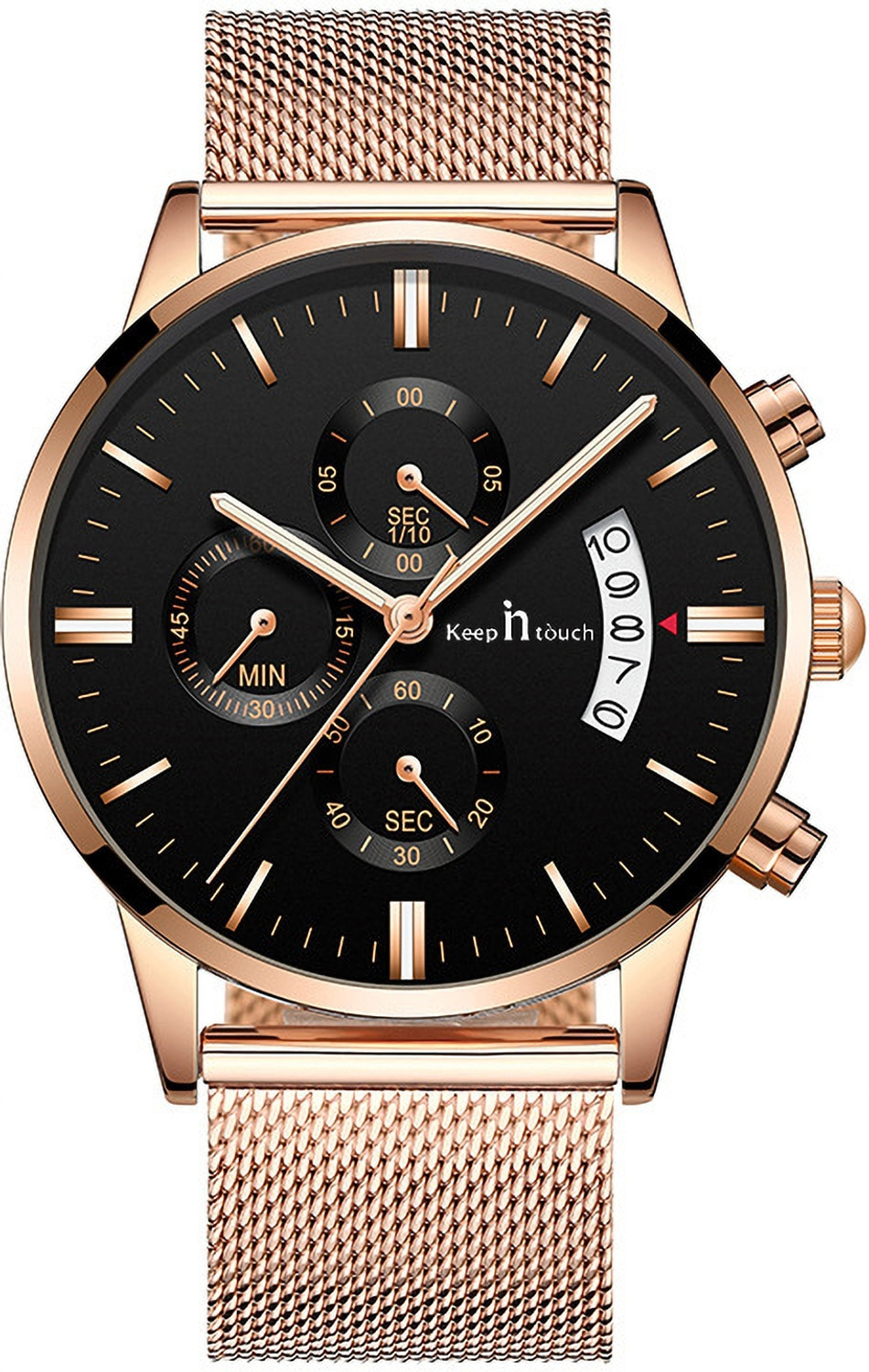 Image of WROGN Day and Date Display Analog Watch - For Men WR-6605-Black