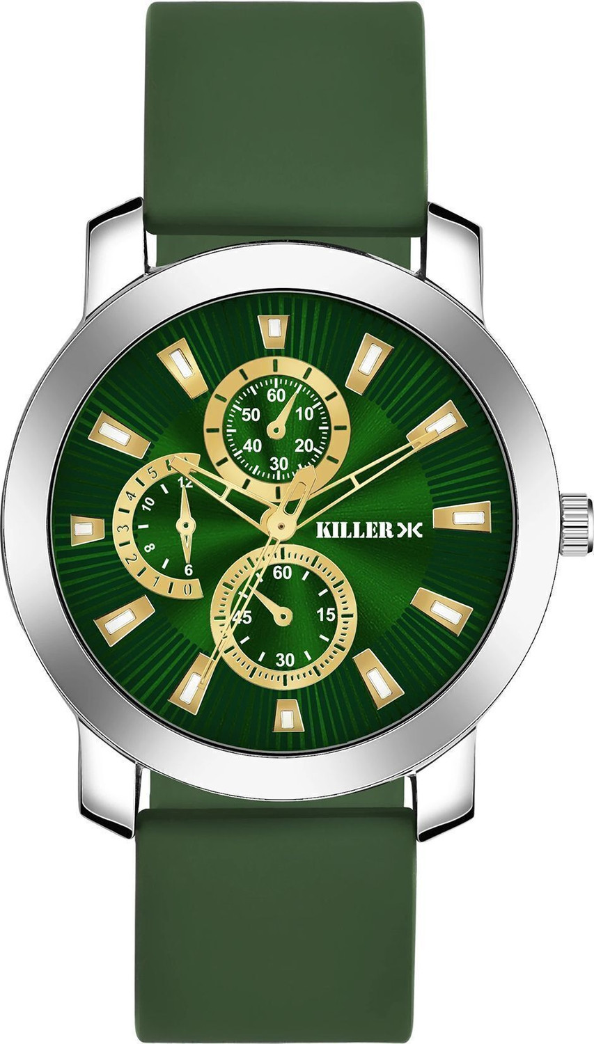 Killer Green Dial Men's Watch – Silicone Strap – ₹449