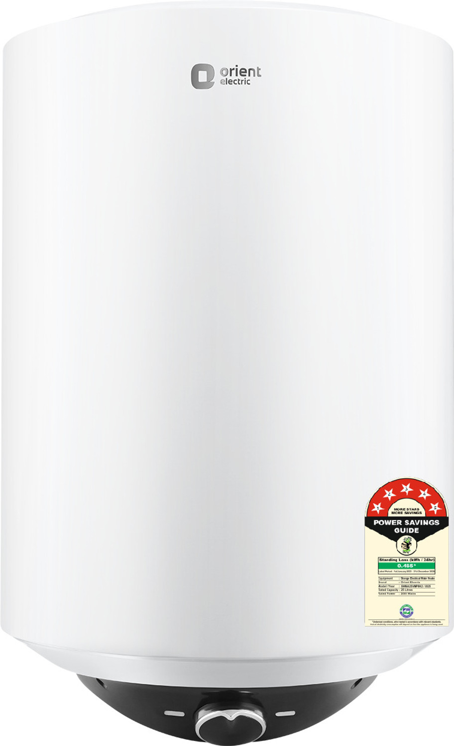 25 L Storage Water Geyser (Cronos Pro | 5 Star BEE Energy Rating |High-rise Compatible | SWCR25VMP8M2-WG, White, Black) (White, Black)