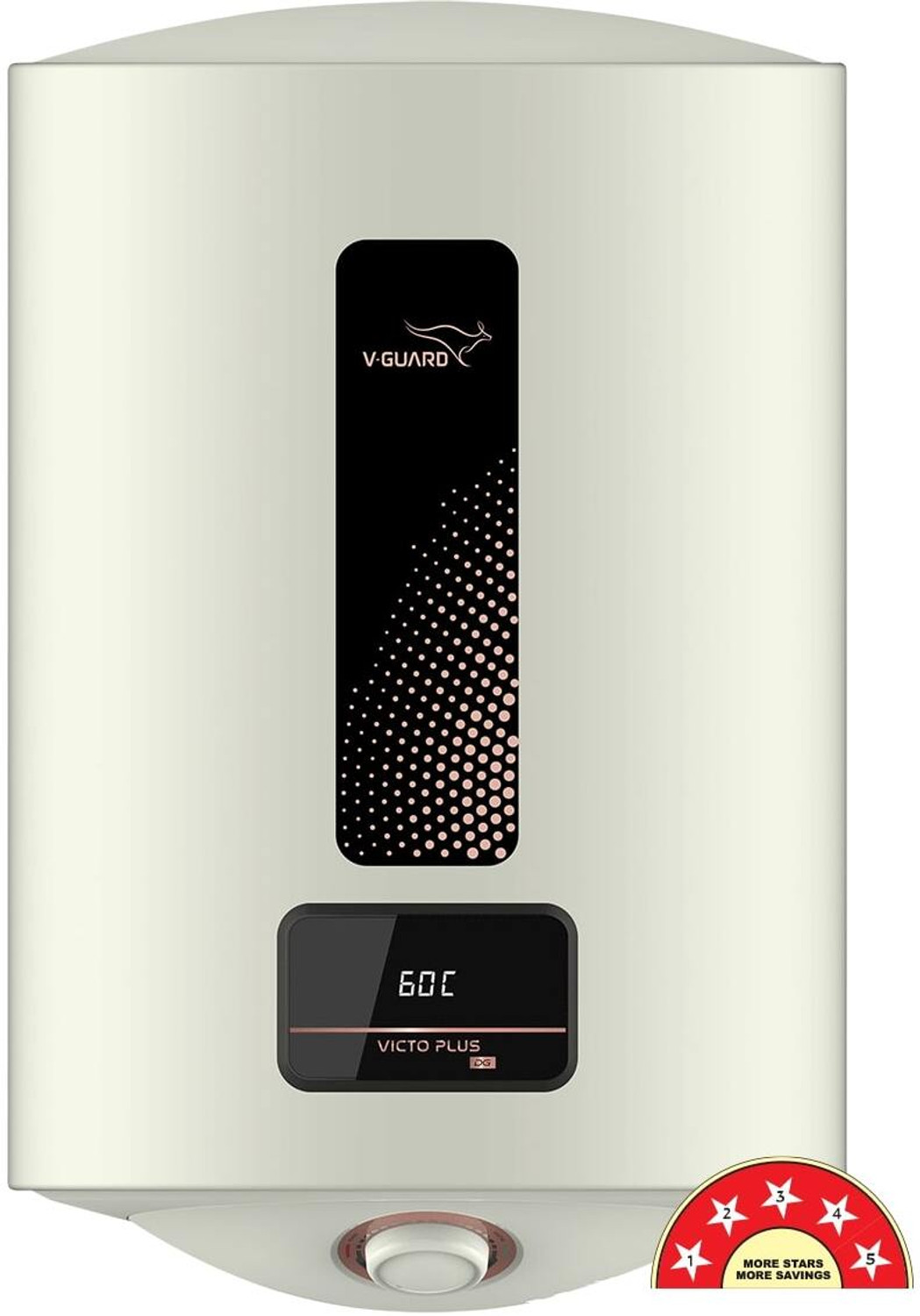 V-Guard 15 L Storage Water Geyser (Victo Plus DG 15 Litre, 5 Star, White)