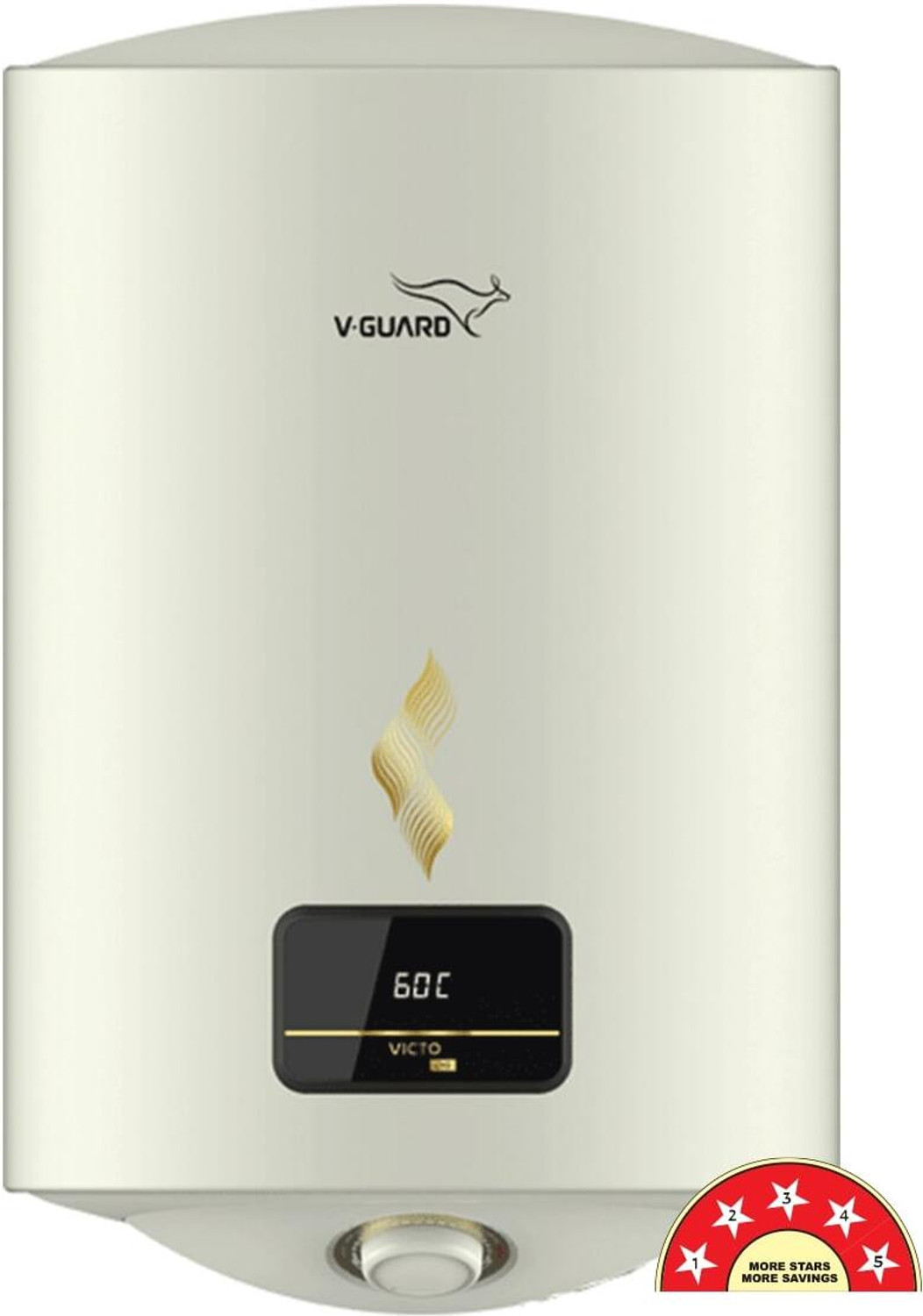 V-Guard 10 L Storage Water Geyser (Victo DG 10L Litre, 5 Star, White)