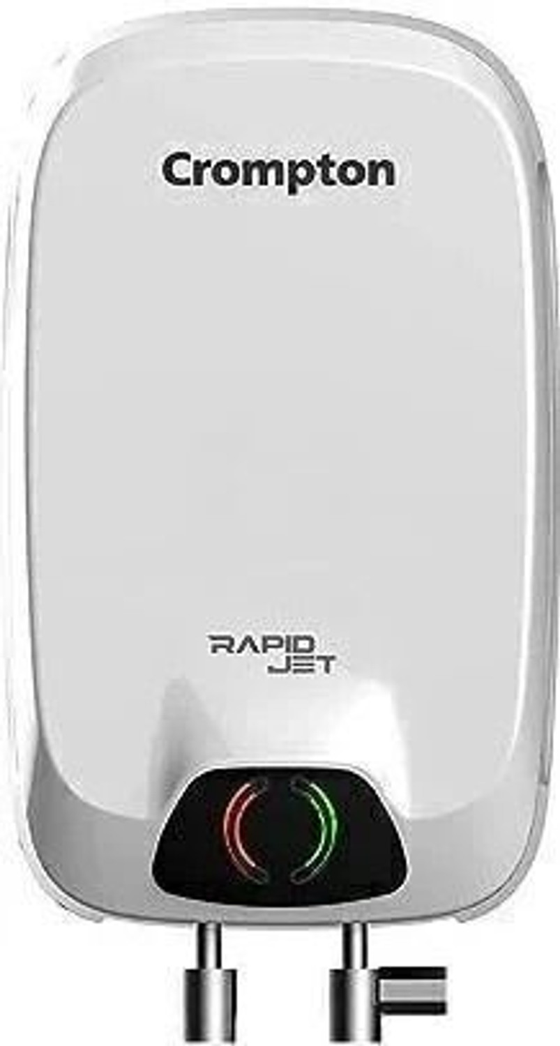 Crompton 5 L Instant Water Geyser (Rapid Jet 5-L Instant Water Heater with Advanced 4 level Safety (White), White)