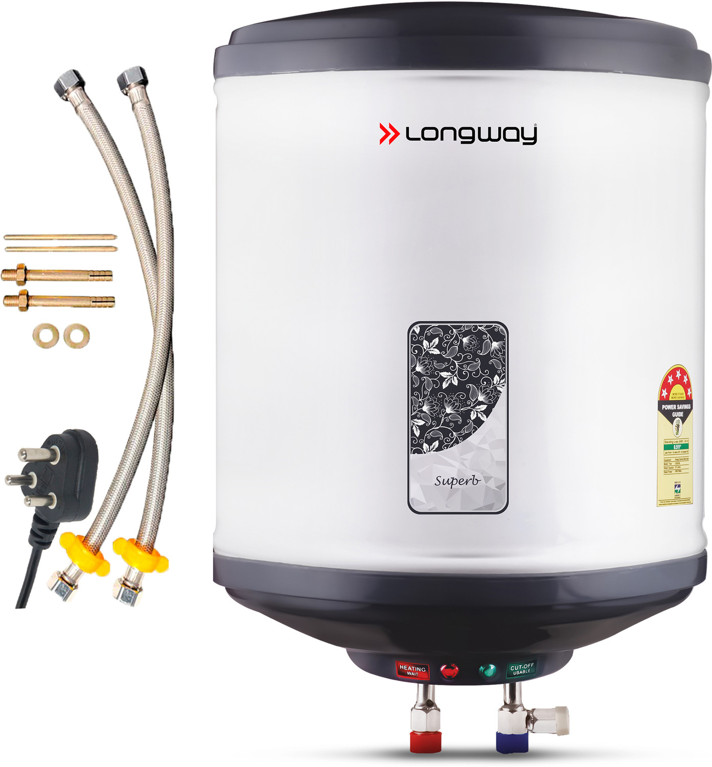 Longway 25L Storage Water Geyser – Superb Grey, 4298₹