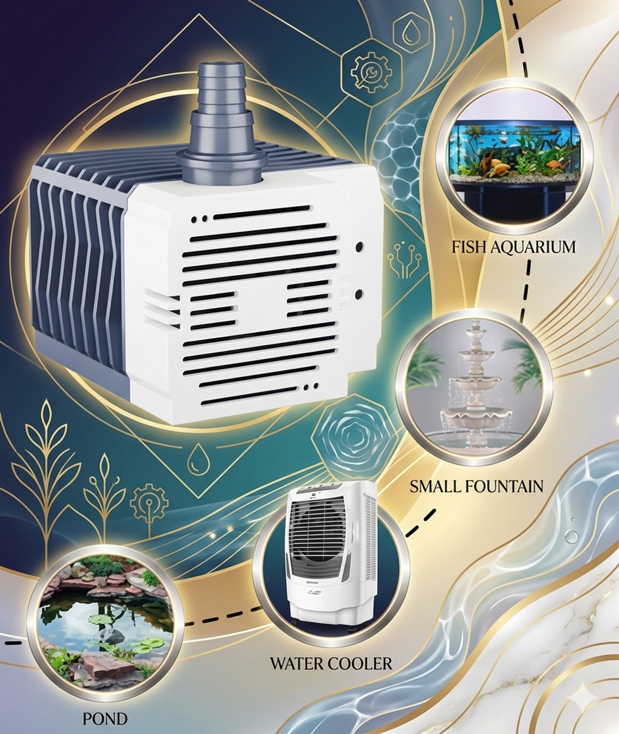Image of CRI Oil filled 15 stage pump Submersible Water Pump (1.5 hp)